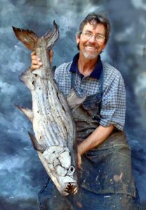 Tony-with-driftwood-tigerfish